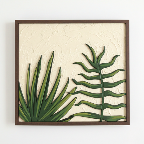 Botanical Bas-Relief: The Verdant Pair